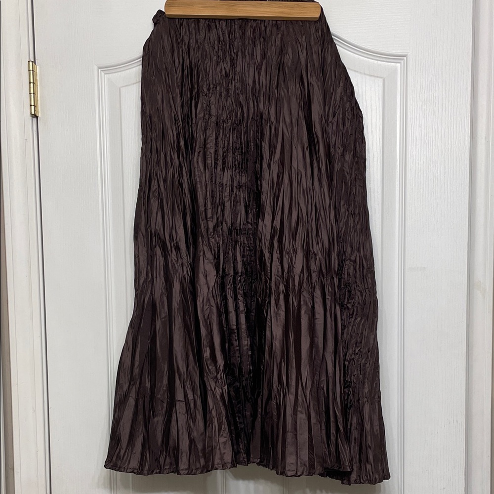 Chic Dark Brown A-Line Skirt